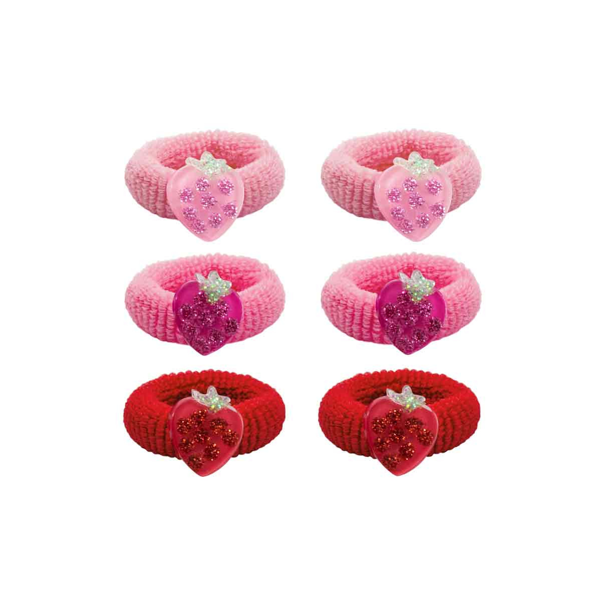 Haargummis Erdbeere 2tlg 3Fb.(6)