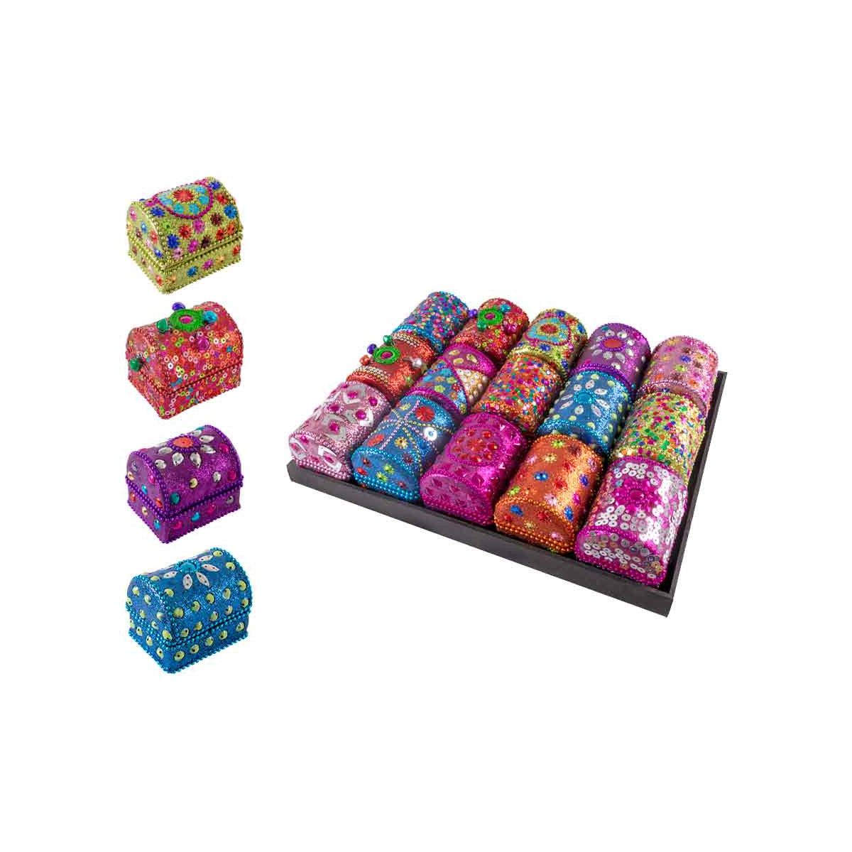 Schmuckbox m. Pailletten