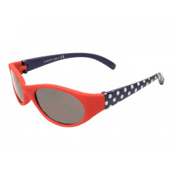 Flex Sonnenbrille rot gepunktet (1)