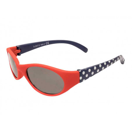 Flex Sonnenbrille rot gepunktet (1)