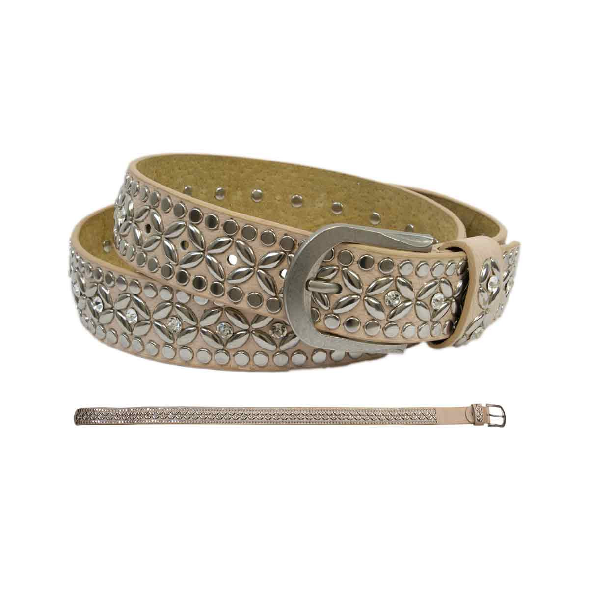 DA Gürtel mit Nieten gold 80 cm (1)