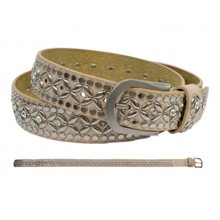 DA Gürtel mit Nieten gold 80 cm (1)