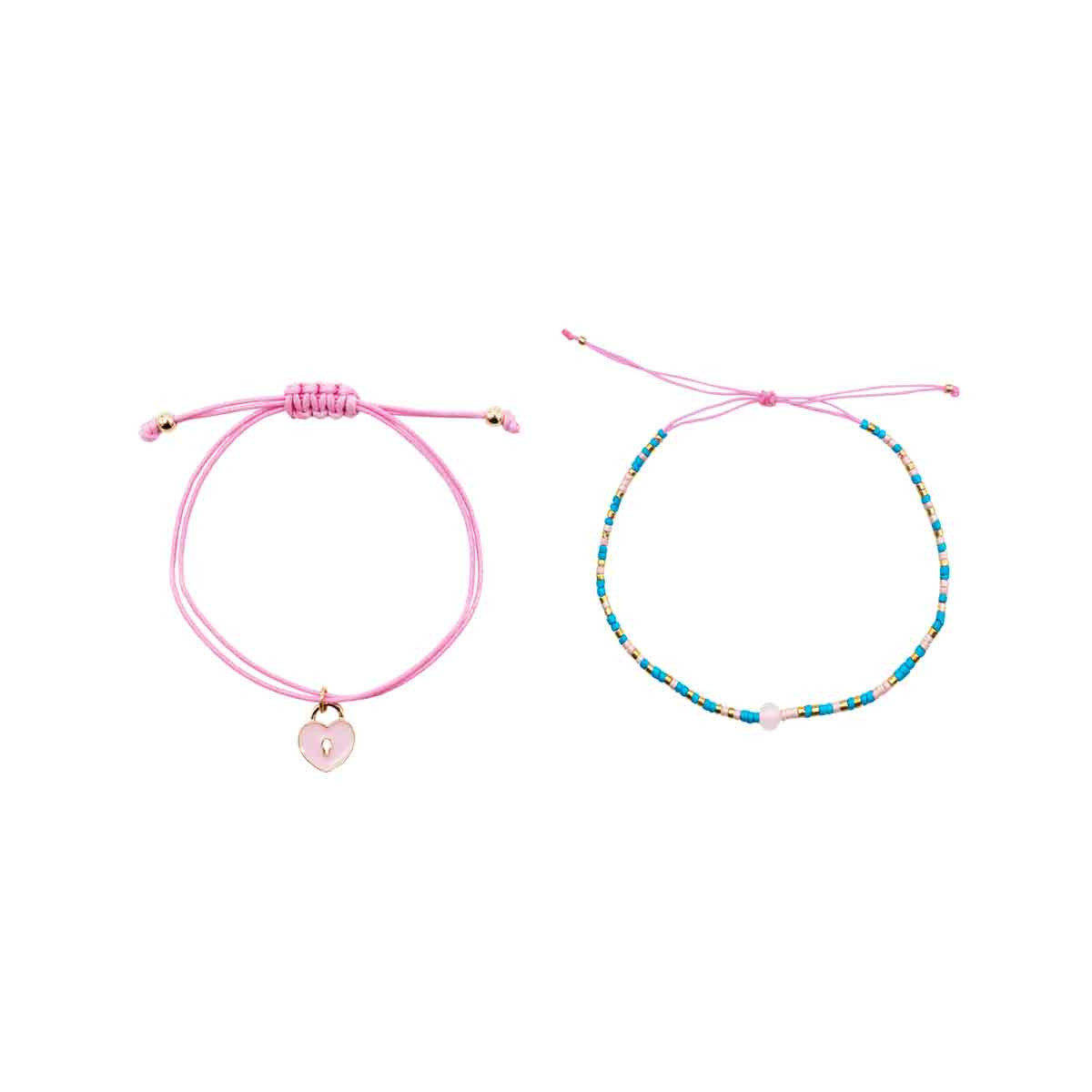 Armband Set 2tlg. Schloß/Herz (6)