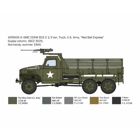 Italeri - 1:35 1/2 Ton, 6x6 Cargo Truck