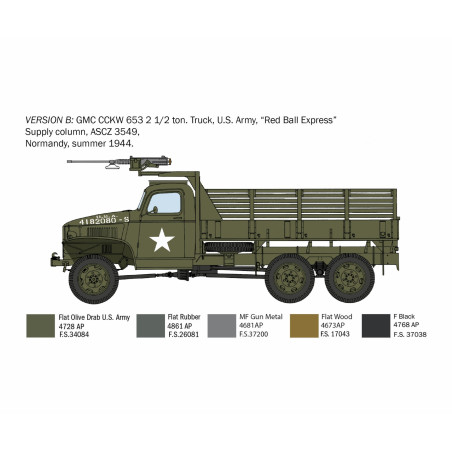 Italeri - 1:35 1/2 Ton, 6x6 Cargo Truck
