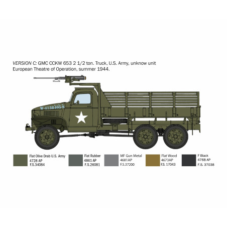 Italeri - 1:35 1/2 Ton, 6x6 Cargo Truck
