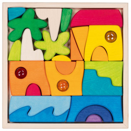 Landschaftspuzzle Honolulu mit 3 Glitzersteinen