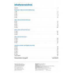 Übungsheft mit Lesetests in Deutsch 1. Klasse