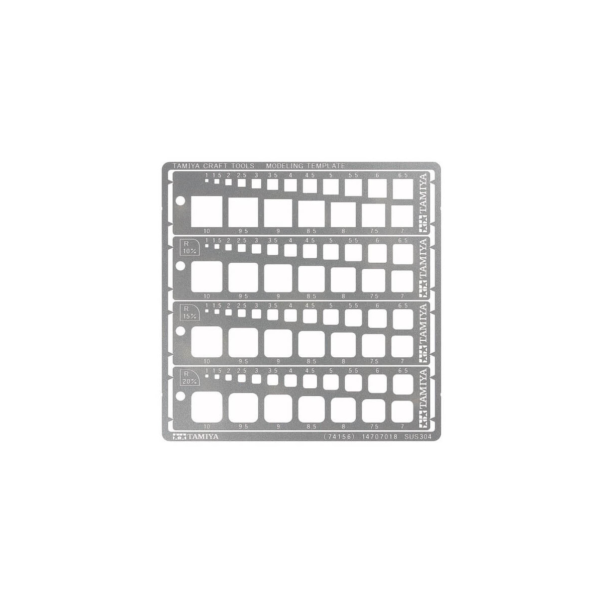 Modeling Quadrat Schablone 1-10mm (4) PE