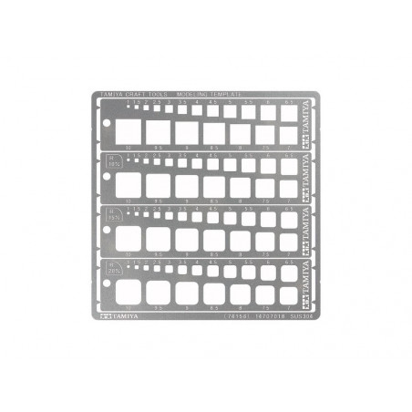 Modeling Quadrat Schablone 1-10mm (4) PE