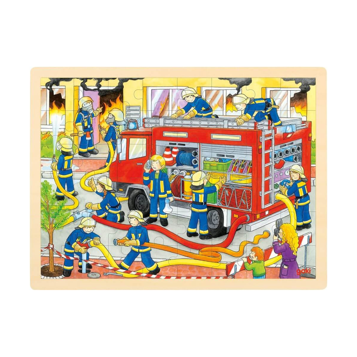 Einlegepuzzle Feuerwehreinsat