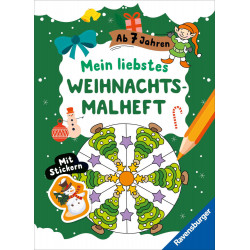 Mein liebstes Weihnachtsmalheft mit Stickern ab 7