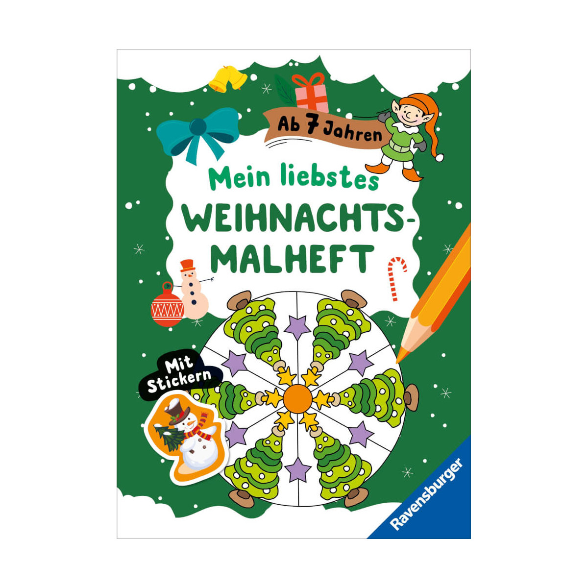 Mein liebstes Weihnachtsmalheft mit Stickern ab 7