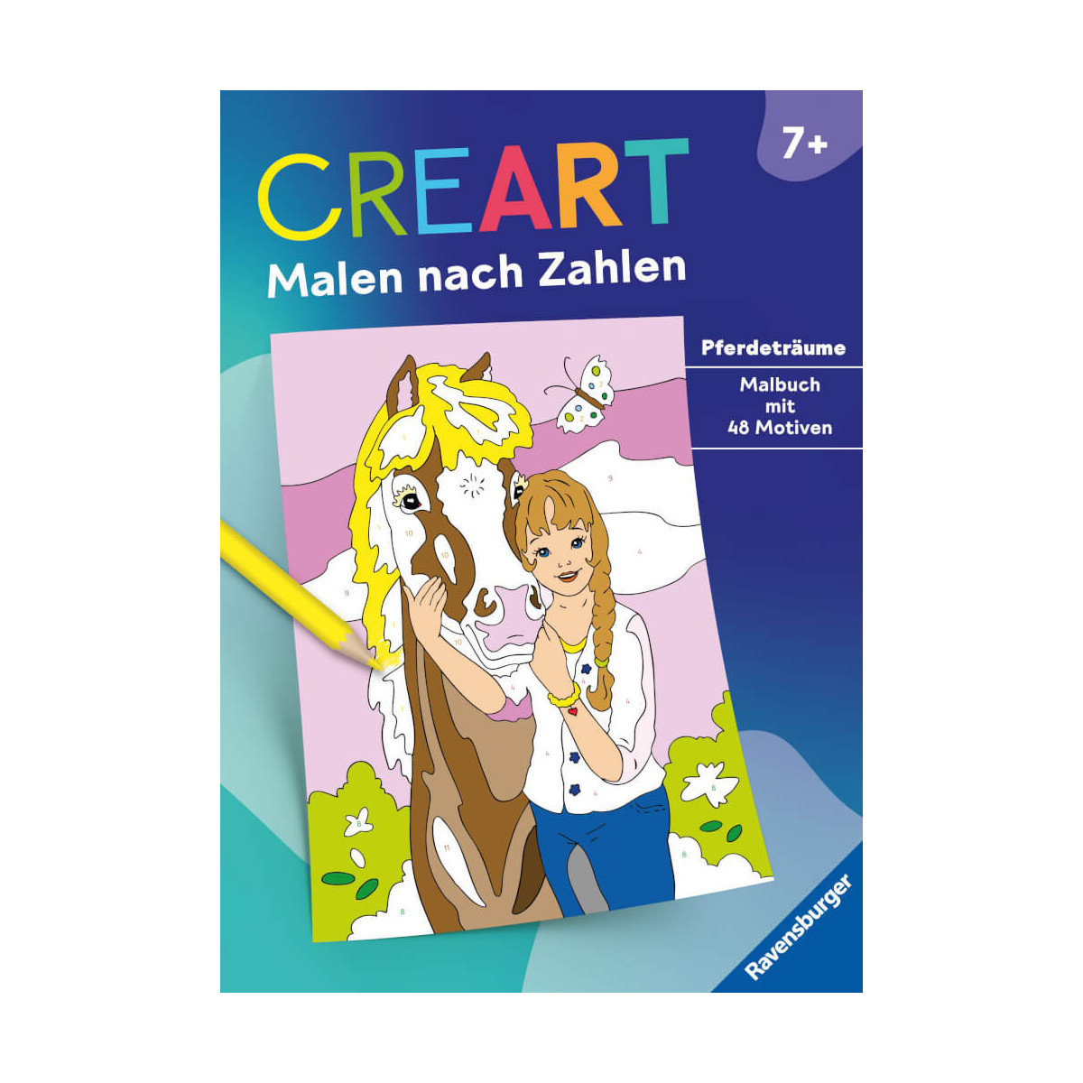 CreArt Malen nach Zahlen ab 7: Pferdeträume