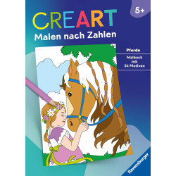 CreArt Malen nach Zahlen ab 5: Pferde