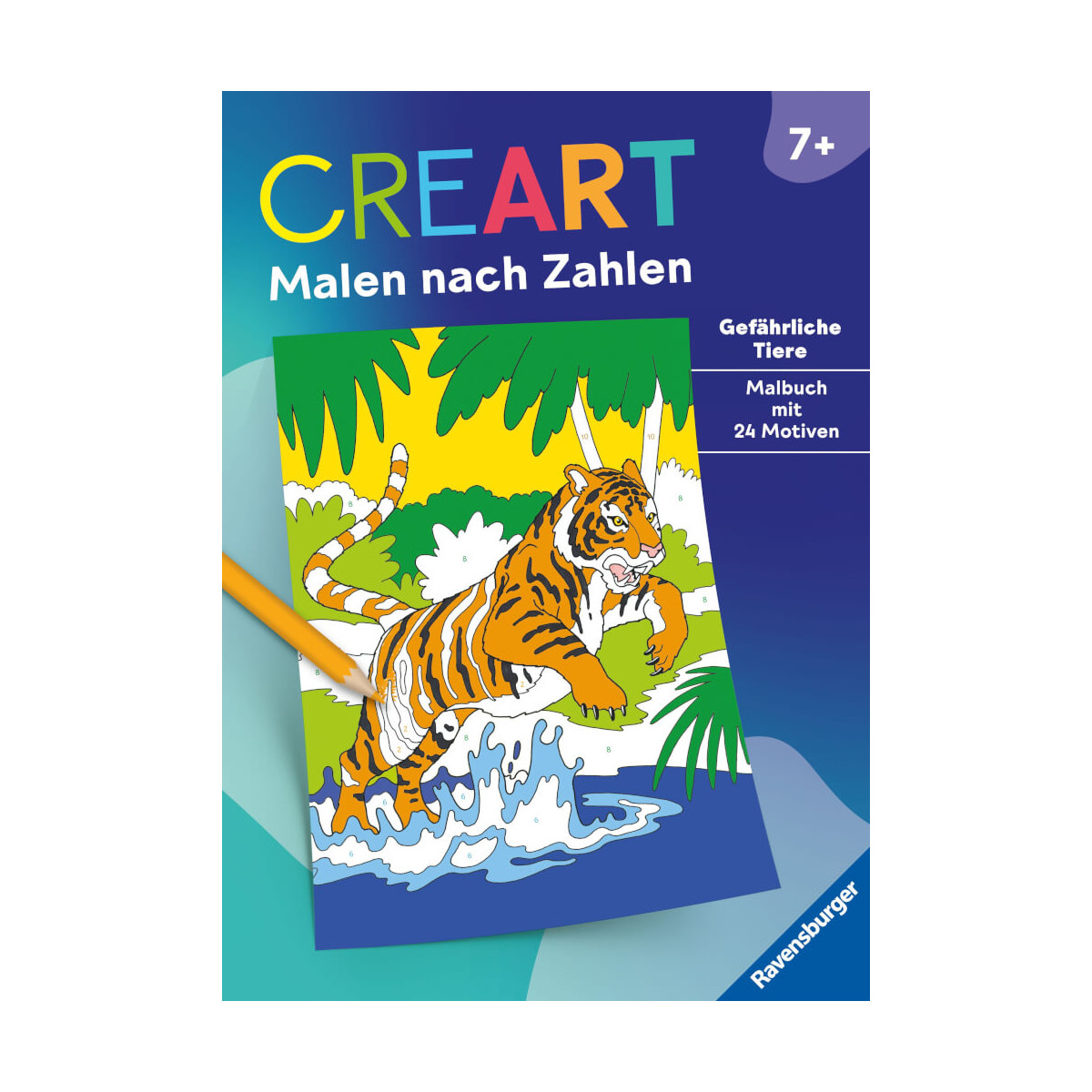 CreArt Malen nach Zahlen ab 7: Gefährliche Tiere