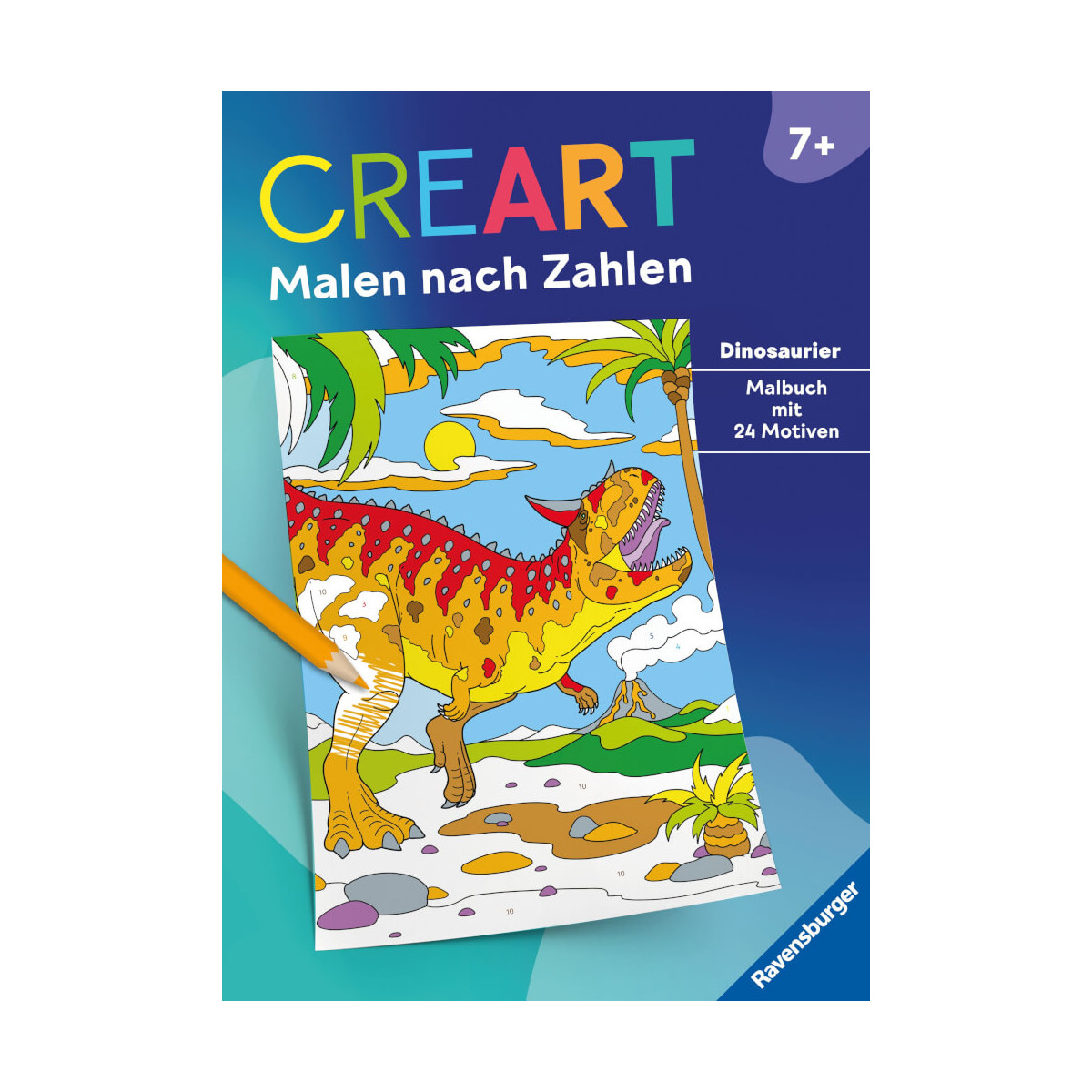 CreArt Malen nach Zahlen ab 7: Dinosaurier