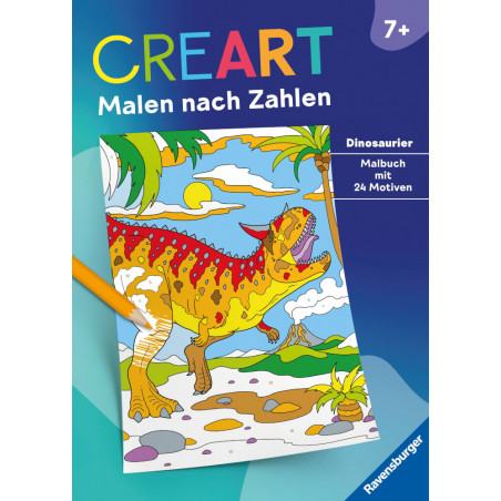 CreArt Malen nach Zahlen ab 7: Dinosaurier