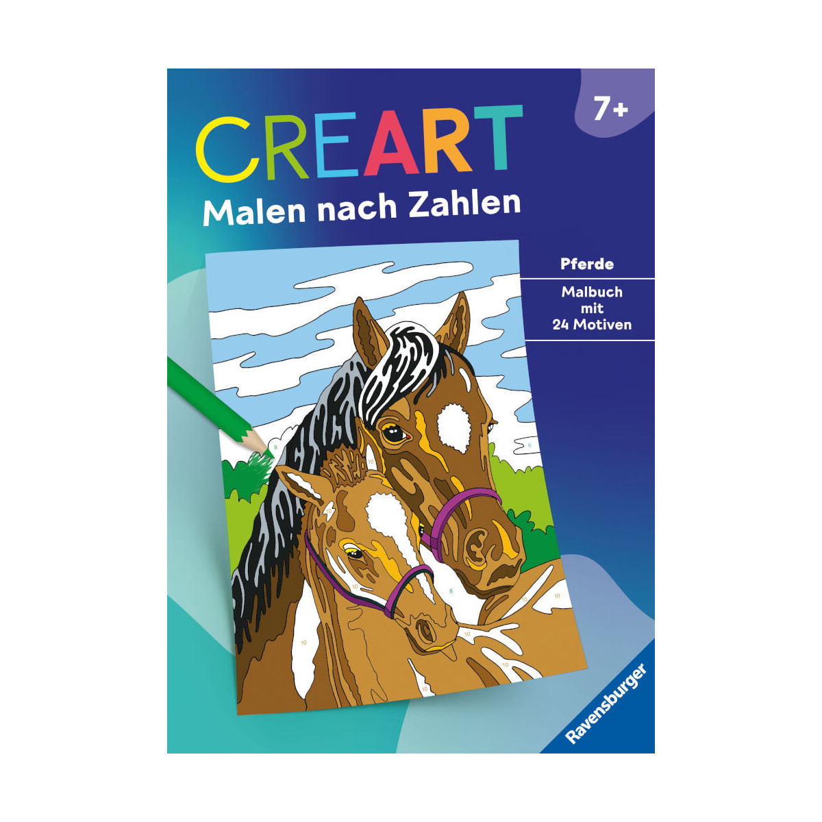 CreArt Malen nach Zahlen ab 7: Pferde