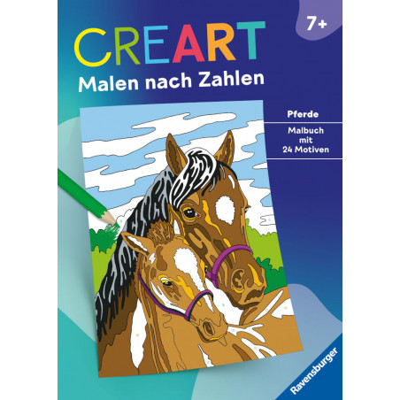 CreArt Malen nach Zahlen ab 7: Pferde