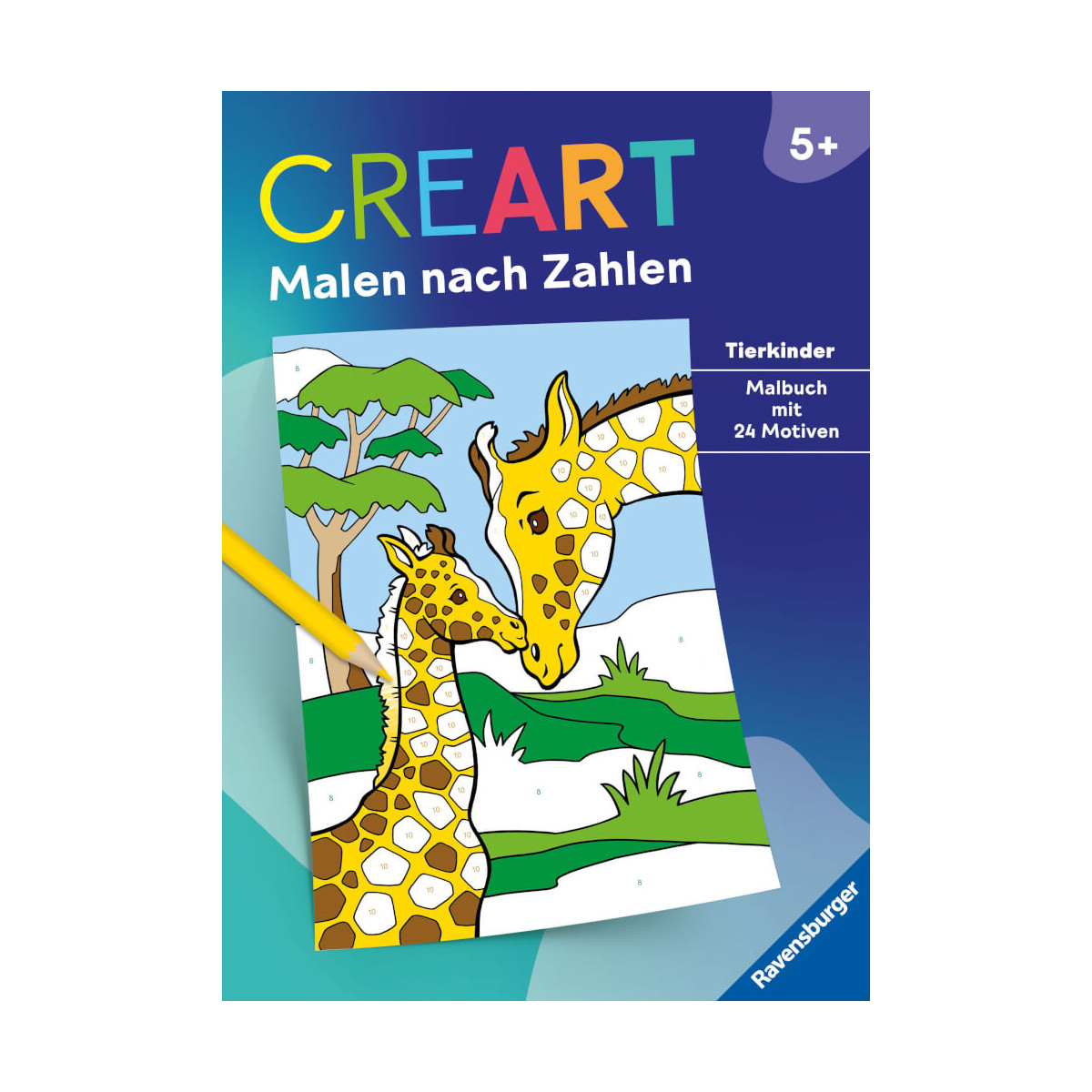 CreArt Malen nach Zahlen ab 5: Tierkinder