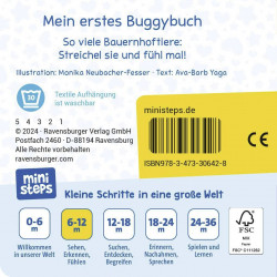 Ravensburger - ministeps: Mein erstes Buggybuch: Fühl mal  Bauernhoftiere