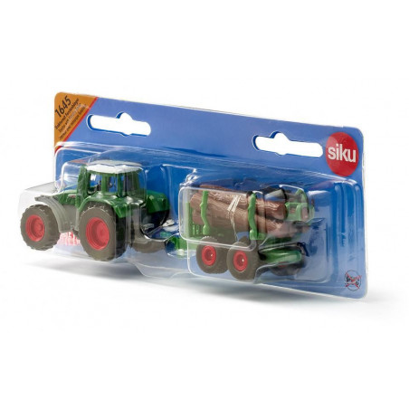 SIKU Super - Traktor mit Forstanhänger