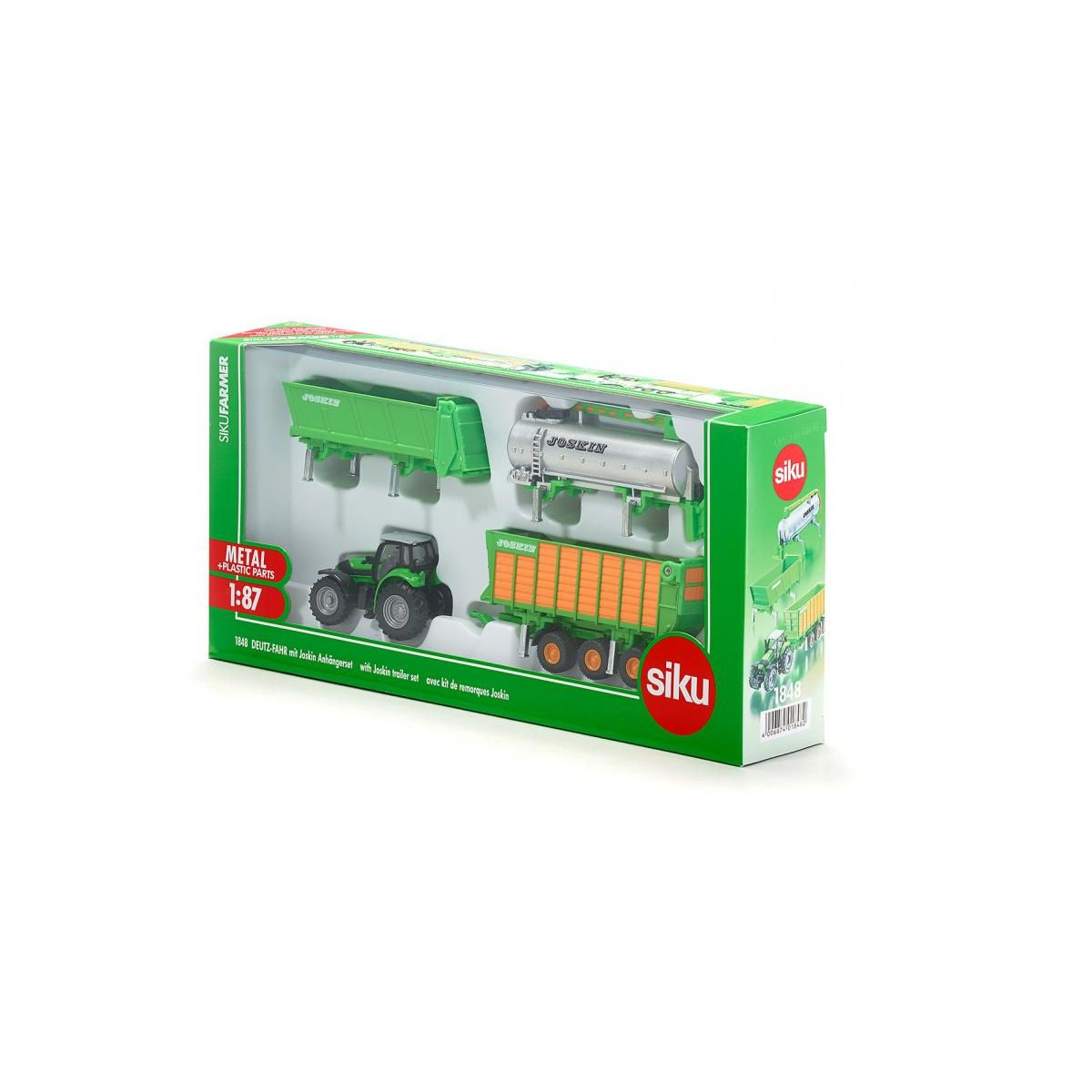 SIKU Farmer - Traktor Deutz mit Joskin Anhängerset