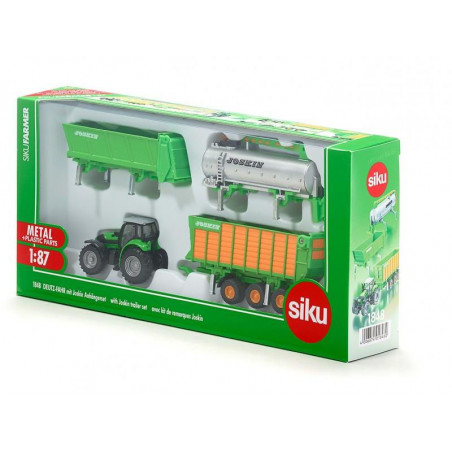 SIKU Farmer - Traktor Deutz mit Joskin Anhängerset