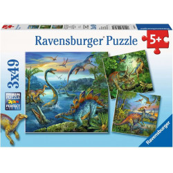 Ravensburger - Faszination Dinosaurier, 3 x 49 Teile