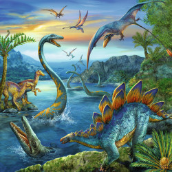 Ravensburger - Faszination Dinosaurier, 3 x 49 Teile