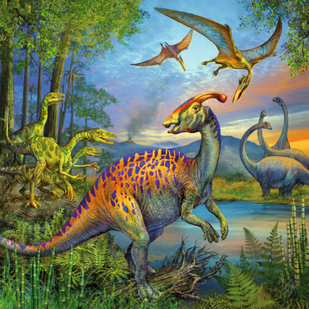 Ravensburger - Faszination Dinosaurier, 3 x 49 Teile