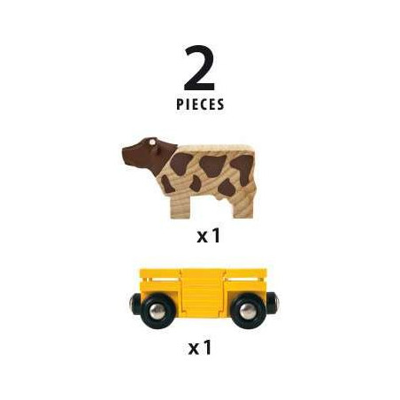BRIO - Tierwagen mit Kuh