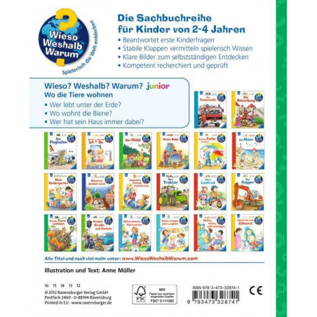 Ravensburger - Wieso? Weshalb? Warum? junior: Wo die Tiere wohnen, Band 46
