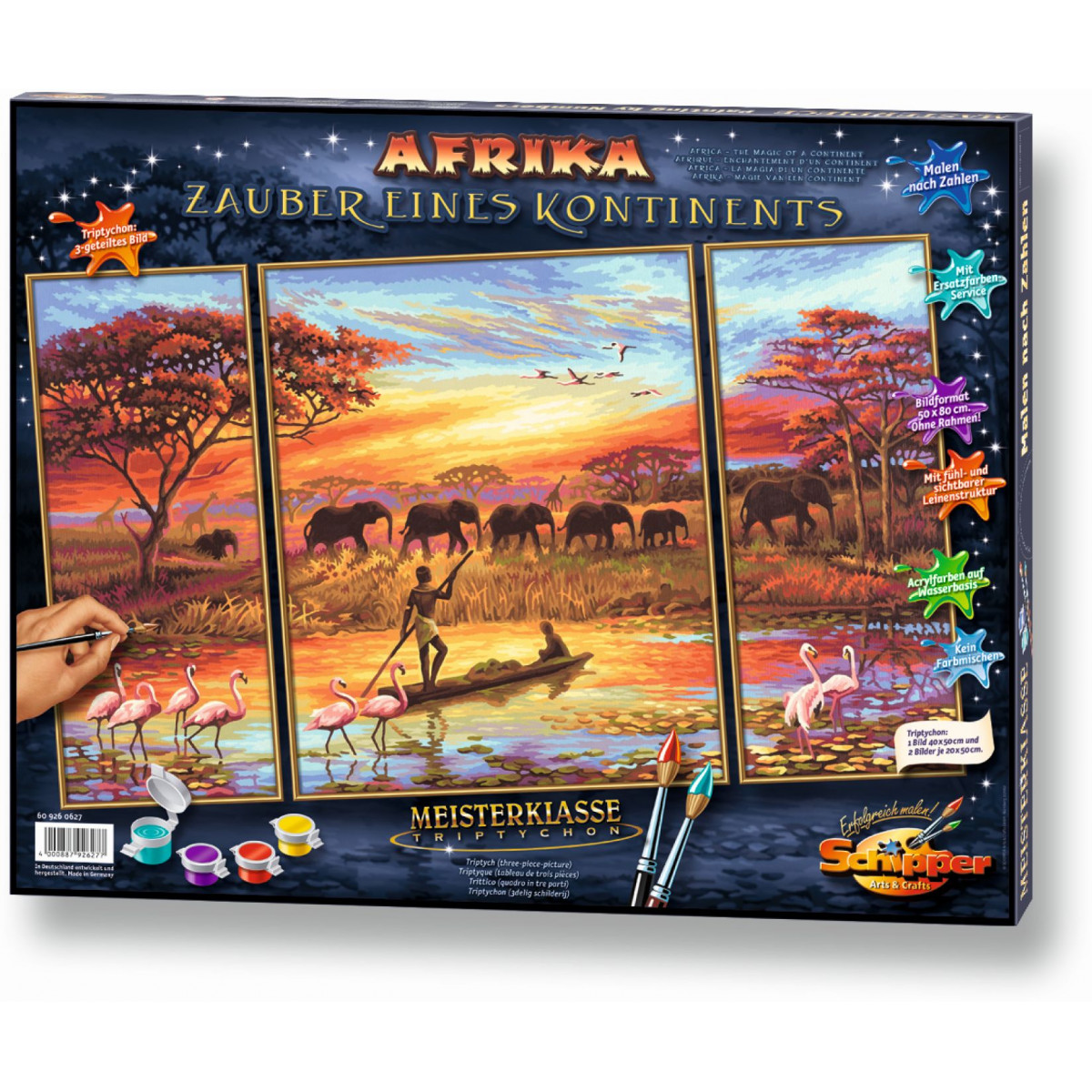 Schipper Malen-nach-Zahlen - Meisterklasse Triptychon - Afrika - Zauber eines Kontinents