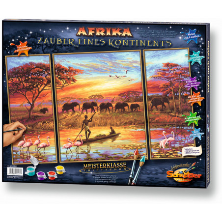 Schipper Malen-nach-Zahlen - Meisterklasse Triptychon - Afrika - Zauber eines Kontinents