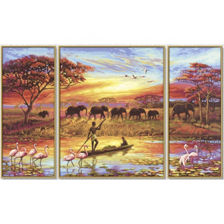 Schipper Malen-nach-Zahlen - Meisterklasse Triptychon - Afrika - Zauber eines Kontinents