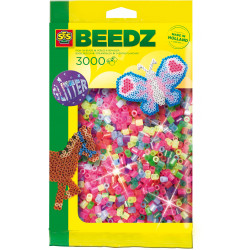 SES Creative - Bügelperlen 3000 Stück Glitzer