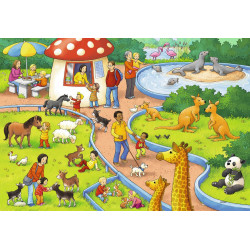 Ravensburger - Ein Tag im Zoo, 2 x 24 Teile
