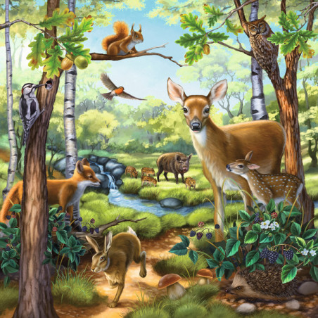 Ravensburger - Wald-/Zoo-/Haustiere, 3 x 49 Teile