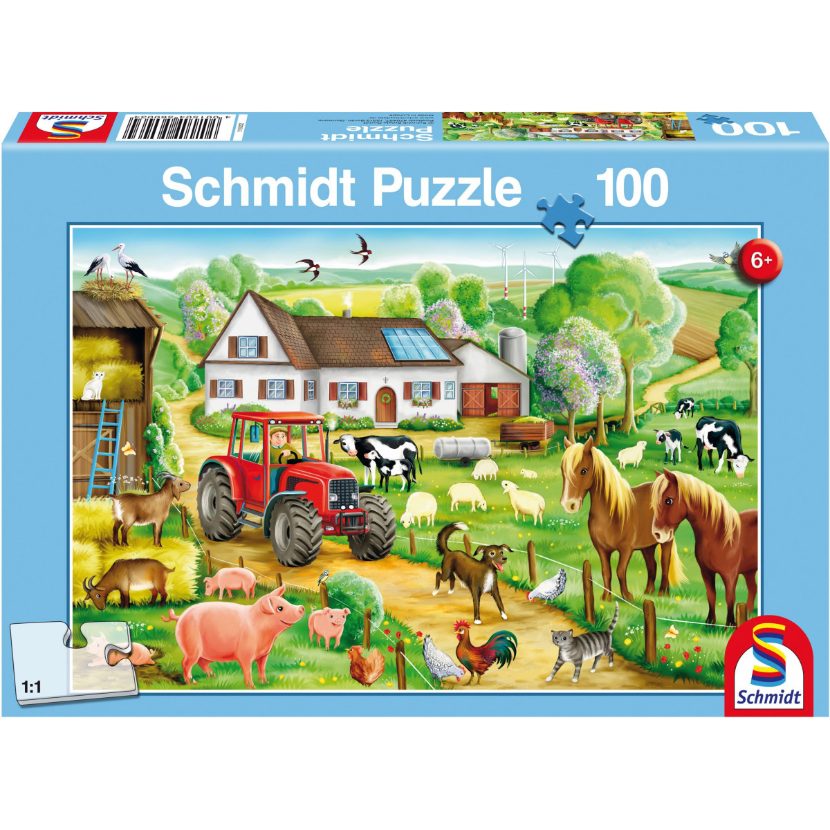 Schmidt Spiele - Fröhlicher Bauernhof, 100 Teile