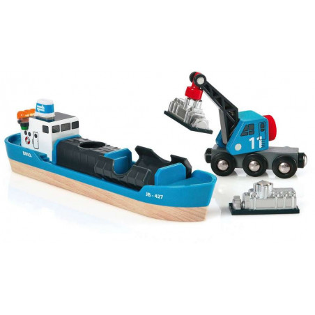 BRIO - Containerschiff mit Kranwagen