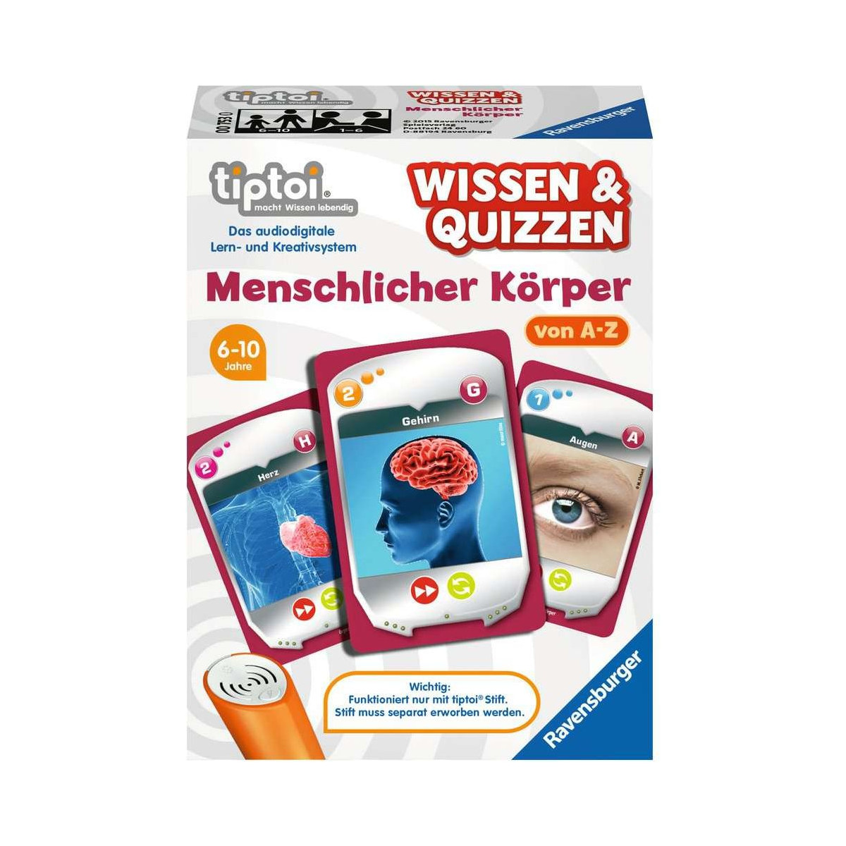 Ravensburger Spiel - tiptoi - Wissen und Quizzen: Menschlicher Körper