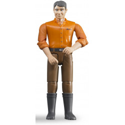 Bruder - Mann mit hellem Hauttyp und brauner Hose