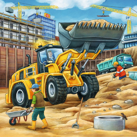 Ravensburger - Große Baufahrzeuge, 3 x 49 Teile
