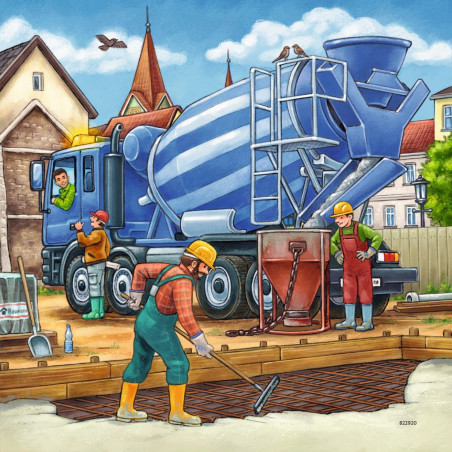 Ravensburger - Große Baufahrzeuge, 3 x 49 Teile