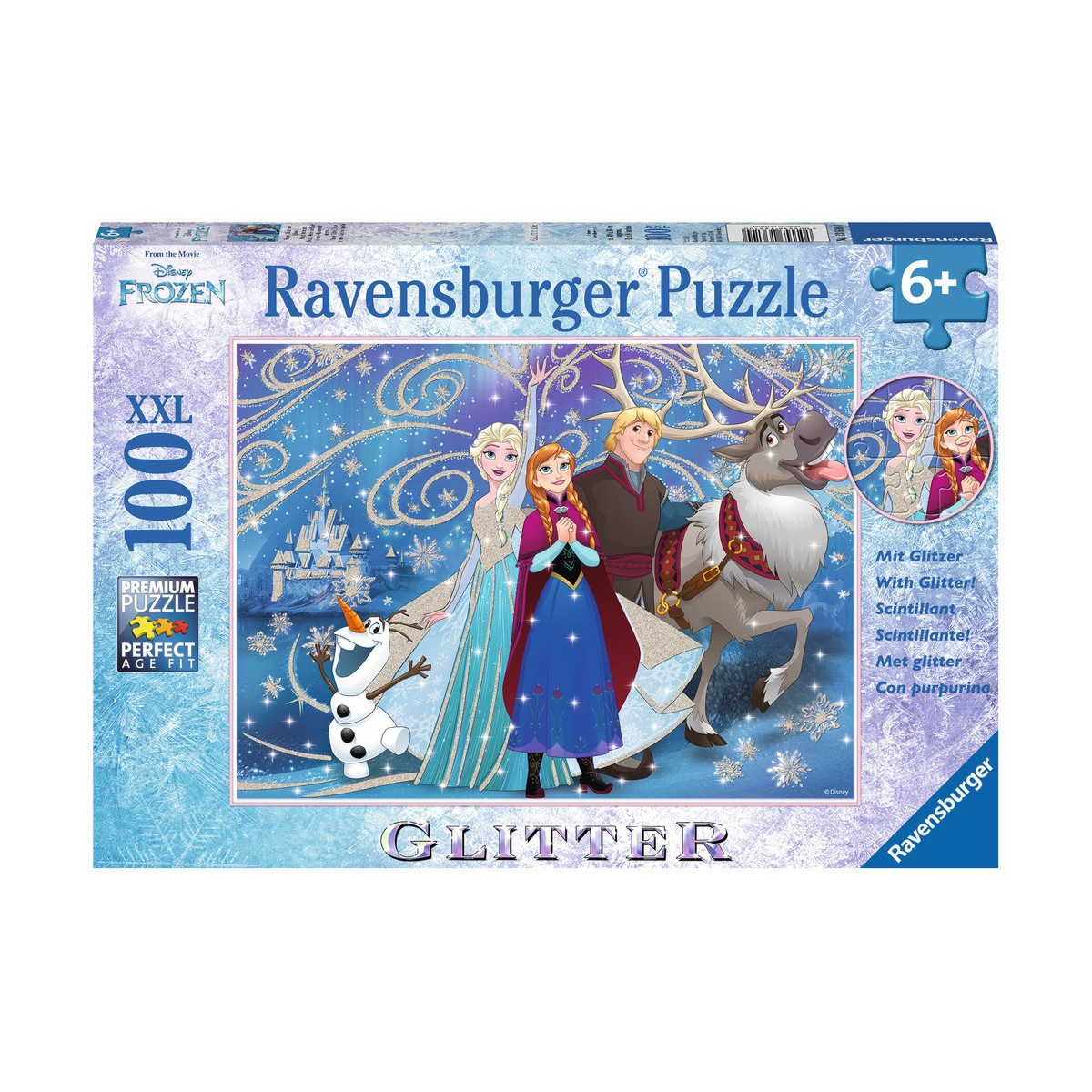 Ravensburger - Frozen - Glitzernder Schnee, 100 Teile