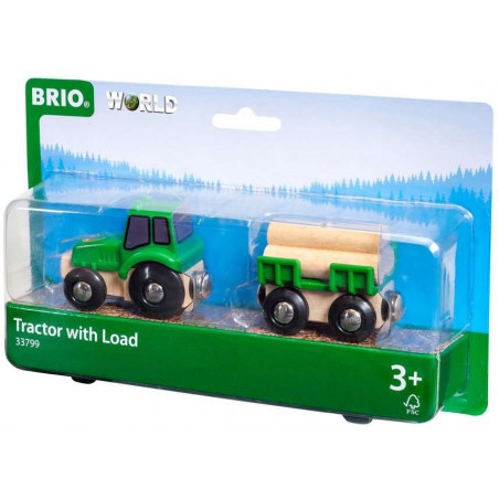 BRIO - Traktor mit Holz-Anhänger