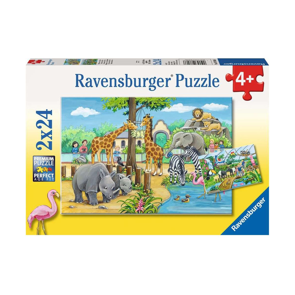 Ravensburger - Willkommen im Zoo, 2 x 24 Teile