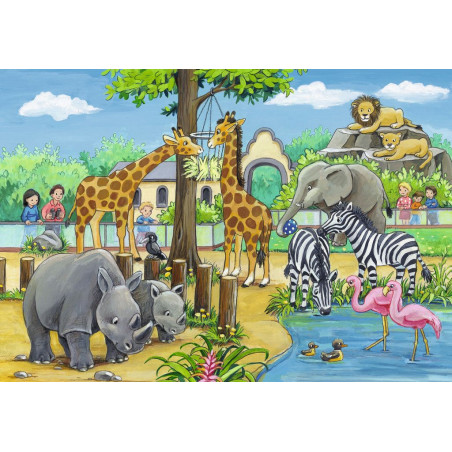 Ravensburger - Willkommen im Zoo, 2 x 24 Teile